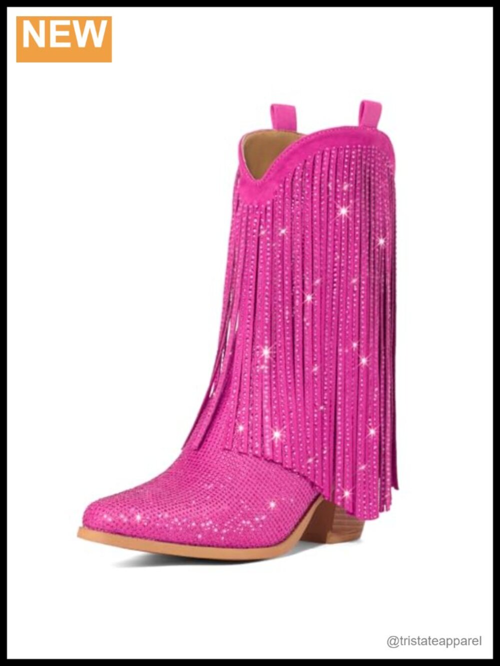 Rhinestone Cowboy Boots for Women Fringe Cowgirl Boots